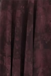 Yandan Fermuarlı Desenli Astarlı Şifon Etek -Bordo-Etek-286-10082-R04