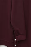 Yanları Çıtçıtlı Çimalı Pantolonlu Oyşo Takım  -Bordo-Takım-436-10060-R04