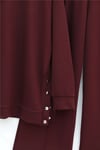 Yanları Çıtçıtlı Çimalı Pantolonlu Oyşo Takım  -Bordo-Takım-436-10060-R04