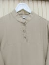 Yanları Düğme Detaylı Hakim Yaka Tunik       -Açık Vizon-Tunik-186-466-R51