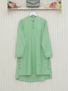 Yanları Düğme Detaylı Hakim Yaka Tunik       -A.Yeşil-Tunik-186-466-R69