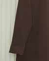 Yanları Yırtmaçlı Fitilli Uzun Triko Hırka -Kahve-Hırka-109-9738-R15
