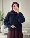 Yarım Boğazlı Fermuarlı Triko Hırka -Laci-Hırka-109-0887-R03