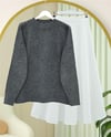 Yarım Boğazlı Salaş Triko Kazak -Füme-Kazak-109-0823-R18