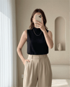 ملابس داخلية جديدة بأكمام نصف رقبة - أسود-Bluz-253-12404-R01