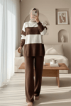 Yarım Boğazlı Triko Takım        -K. Kahve-Takım-384-190-R54