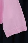 Yarım Boğazlı Yarasa Kol Etek Üstü Triko Kazak -Pembe-Kazak-109-0976-R20