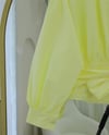Yarım Düğmeli Beli Kuşaklı Poplin Gömlek -Açık Sarı-Gömlek-398-1049-R75