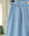 Yarım Lastikli Çift Cepli Bol Paça Kot Pantolon -Açık Mavi-Pantolon-417-16374-R25