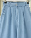 Yarım Lastikli Çift Cepli Bol Paça Kot Pantolon -Açık Mavi-Pantolon-417-16374-R25