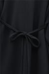 Yırtmaçlı Beli Bağcıklı Kolu Katlamalı Pantolonlu Oyşo Takım -Siyah-Takım-436-10061-R01