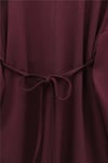 Yırtmaçlı Beli Bağcıklı Kolu Katlamalı Pantolonlu Oyşo Takım -Bordo-Takım-436-10061-R04
