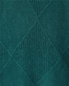 Yuvarlak Yaka Baklava Desen Yırtmaçlı Triko Kazak   -Zümrüt-Kazak-295-4518-R17