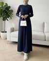 Yuvarlak Yaka Beli Bağlamalı Oysho Elbise -Laci-Elbise-253-13078-R03