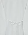 Yuvarlak Yaka Beli Bağlamalı Penye Tunik -Beyaz-Tunik-253-13071-R02