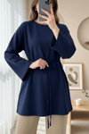 Yuvarlak Yaka Beli Bağlamalı Penye Tunik -Laci-Tunik-253-13071-R03