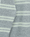 Yuvarlak Yaka Çizgili Yumoş Triko Kazak -Gri-Kazak-357-7016-R11