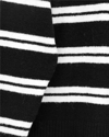 Yuvarlak Yaka Çizgili Yumoş Triko Kazak -Siyah-Kazak-357-7016-R01