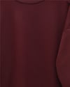 Yuvarlak Yaka Eteği Fiyonk Detaylı  Salaş Penye Tunik -Bordo-Tunik-349-7095-R04