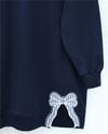Yuvarlak Yaka Eteği Fiyonk Detaylı  Salaş Penye Tunik  -Laci-Tunik-349-7095-R03