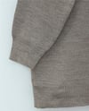 Yuvarlak Yaka Fularlı Salaş Triko Tunik  -Toprak-Kazak-109-9776-R55