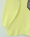 Yuvarlak Yaka Fularlı Salaş Triko Tunik -Açık Sarı-Kazak-109-9776-R75