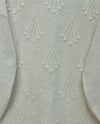 Yuvarlak Yaka Kabartma Desenli  Yırtmaçlı Triko Kazak -Ekru-Kazak-295-3418-R07