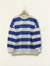 رقبة دائرية سميكة مخططة كبيرة الحجم - ساكس-Sweatshirt-349-6032-R10