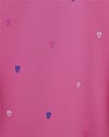 Yuvarlak Yaka Kalp Desenli Penye Tunik  -Pembe-Tunik-349-7090-R20