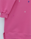 Yuvarlak Yaka Kalp Desenli Penye Tunik  -Pembe-Tunik-349-7090-R20