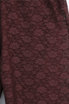 Yuvarlak Yaka Kemerli Dantel Detaylı Astarlı Pantolonlu Takım -Bordo-Takım-426-5307-R04