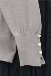 Yuvarlak Yaka Kolu Düğme Detaylı Triko Tunik  -Açık Kahve-Tunik-109-9793-R76