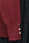 Yuvarlak Yaka Kolu Düğme Detaylı Triko Tunik  -Bordo-Tunik-109-9793-R04
