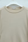 Yuvarlak Yaka Kolu Düğme Detaylı Triko Tunik   -Açık Vizon-Tunik-109-9793-R51