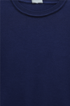 Yuvarlak Yaka Kolu Düğme Detaylı Triko Tunik  -İndigo-Tunik-109-9793-R21