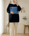 Yuvarlak Yaka Önü Kot Cep Detaylı Sweat -Siyah-Sweatshirt-362-4419-R01