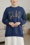 Yuvarlak Yaka Önü Nakışlı Sweat -Laci-Sweatshirt-362-4396-R03