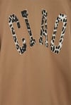 Yuvarlak Yaka Önü Nakışlı Sweat -Vizon-Sweatshirt-362-4396-R23
