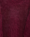Yuvarlak Yaka Sakallı Triko Kazak -Bordo-Kazak-357-7004-R04