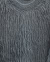 Yuvarlak Yaka Sakallı Triko Kazak -Füme-Kazak-357-7004-R18