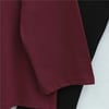 Yuvarlak Yaka Salaş Penye Tunik  -Bordo-Tunik-437-10751-R04