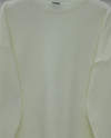 Yuvarlak Yaka Salaş Triko Kazak  -Beyaz-Kazak-109-0952-R02