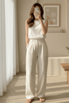 Yuvarlak Yaka Sıfır Kol Modal İçlik  -Beyaz-Bluz-338-40010-R02