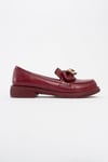 124-7172-9-BORDO CILTARDEN Bordo Cilt Kadın Loafer