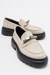 222-23029-1-BEJ CILTBORN Bej Cilt Kadın Loafer