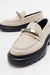 222-23029-1-BEJ CILTBORN Bej Cilt Kadın Loafer