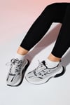 98-30163-2-BUZ/SIYAHBUREN Buz-Siyah Kadın Kalın Taban Spor Sneakers