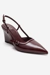 80-10060-4-BORDO CILTCELIA Bordo Cilt Kadın Dolgu Topuklu Ayakkabı