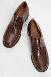 1-161K1007-1-KAHVE DESENLICHİES Kahve Desenli Bağcıklı Kadın Loafer Ayakkabı