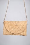34-HSR1170-2-KOYU BEJ HASIRCOLVA Koyu Bej Hasır Kadın Clutch Çanta